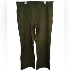 QUINCE Olive Ultra Stretch Ponte Bootcut Pants Pants, Petite L